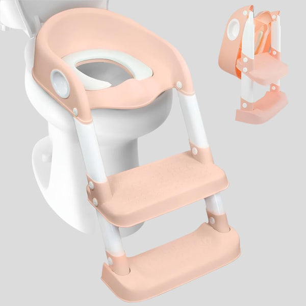 Asiento de inodoro infantil | Cómodo | Seguro | Con escaleras | Antideslizante | Regulable | Plegable | Lala | Mobiclinic