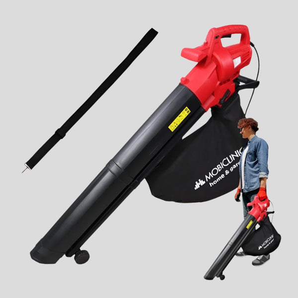 Sopladora aspiradora enchufable | 900W | 3 en 1 | Tritura | Con asa para hombro | 6 velocidades | Mobiclean | Mobiclinic