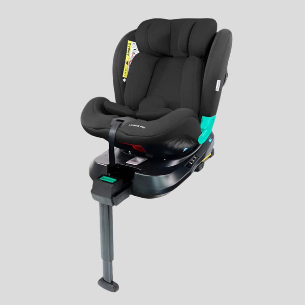 Silla coche infantil |Giro 360º |i-Size |Evolutiva |40 - 150cm |0-12 años|Reclinable |Ajustable |Negra | Lionfix Pro |Mobiclinic